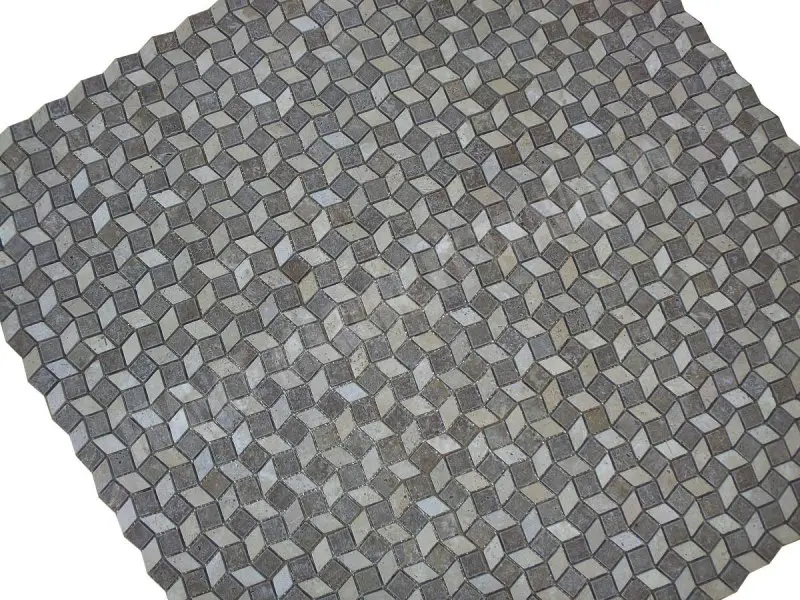 Travertin Classique - Noce Petit 3D Mosaique 1'er Choix 9 € HT - plaque - 03.webp