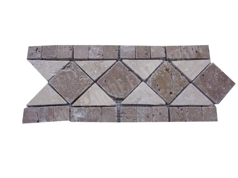 Travertin Classique - Noce Frises Modèle KF-16 2,3x2,3 cm Antique Rustique 6 € HT - piéce - 03.webp