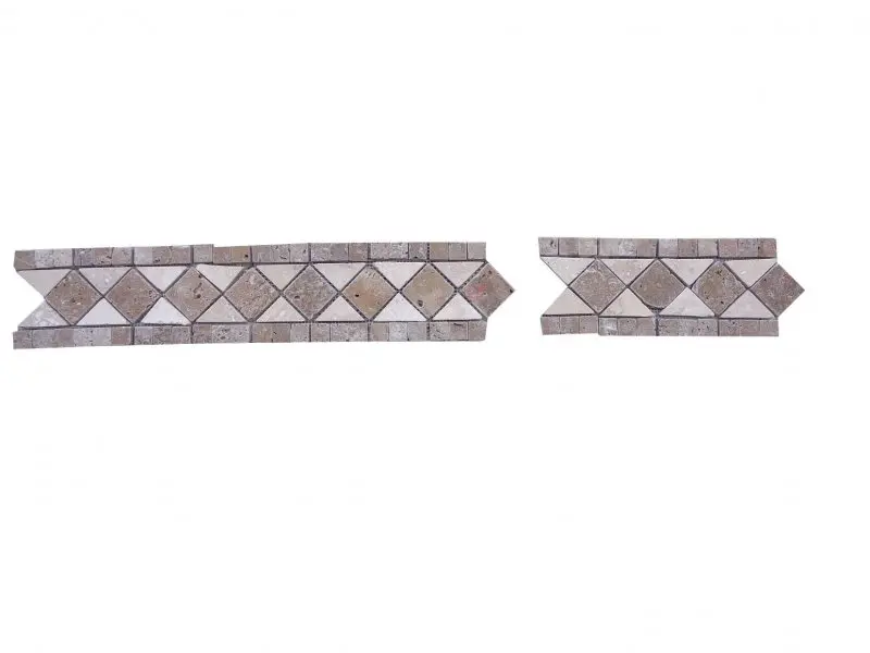 Travertin Classique - Noce Frises Modèle KF-16 2,3x2,3 cm Antique Rustique 6 € HT - piéce - 01.webp