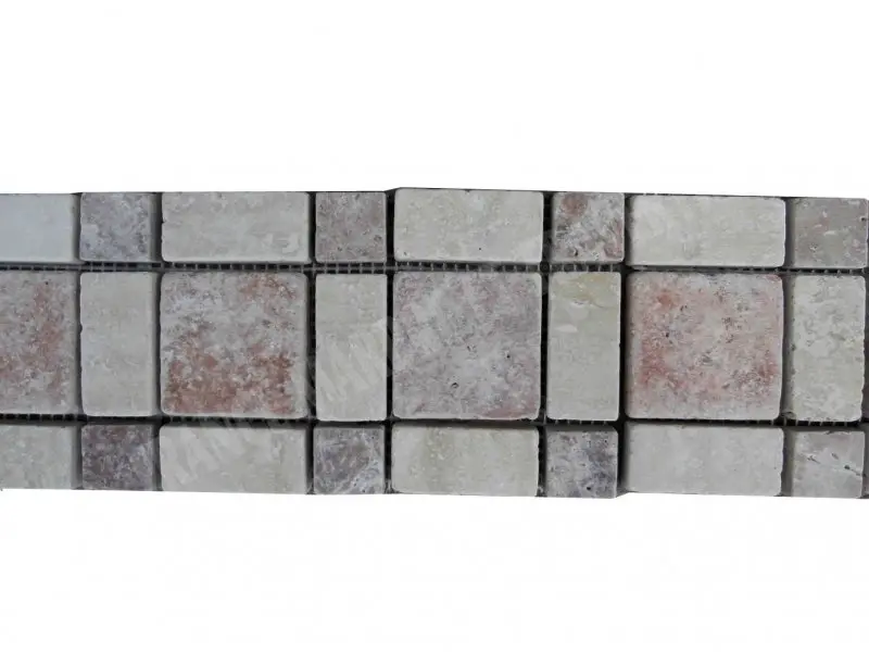 Travertin Rose - Classique Frises Carré Antique 1'er Choix 7 € HT - pièce - 03.webp