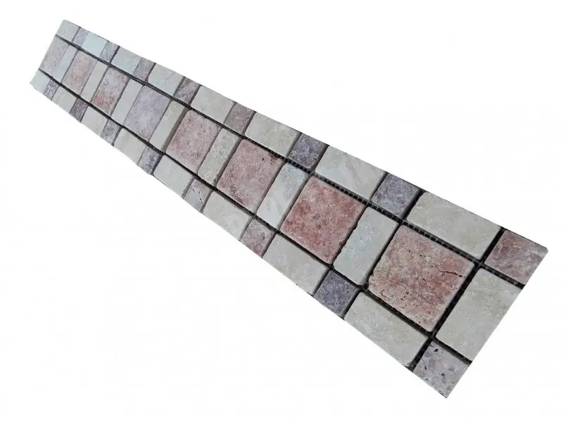 Travertin Rose - Classique Frises Carré Antique 1'er Choix 7 € HT - pièce - 04.webp