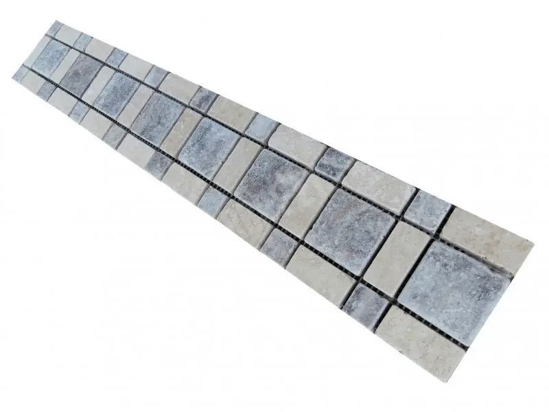 Travertin Gris Silver - Classique Frises Carré 1'er Choix Antique 7 € HT - pièce - 03.webp