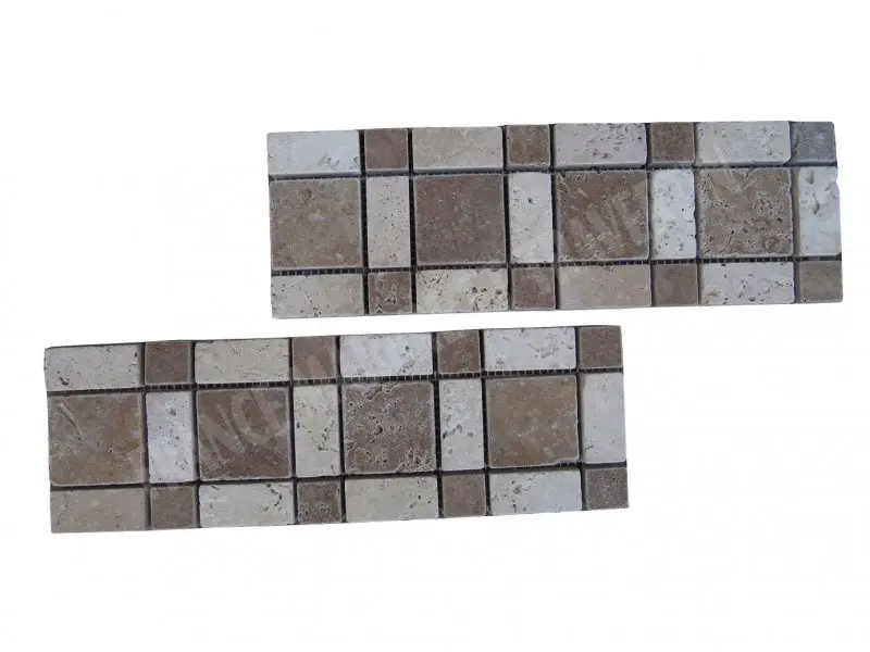 Travertin Noce - Classique Frises Carré 1'er Choix Antique 7 € HT - piece - 01.webp