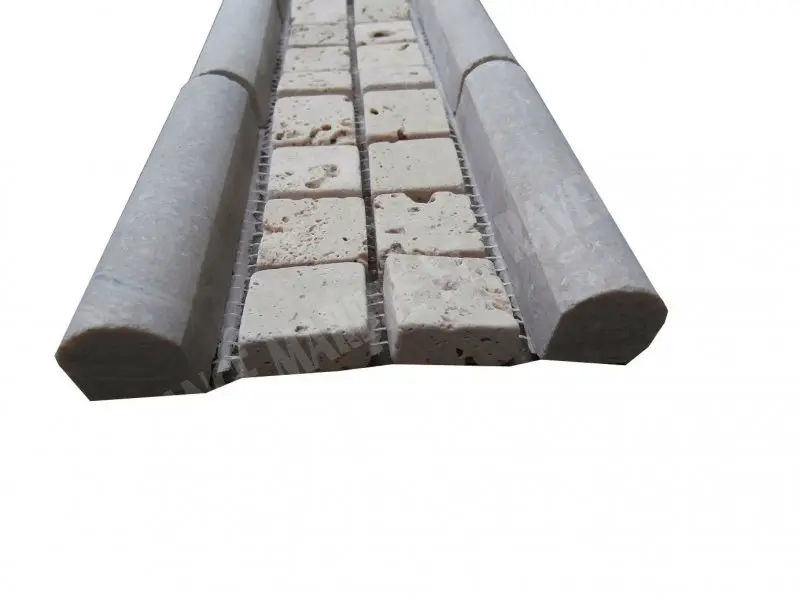 Travertin Vert Clair Moulure Classique Mosaique 2,3x2,3 cm 30,5x8 cm Antique 9 € HT - piece - 02.webp