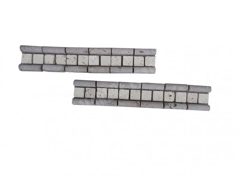 Travertin Frises Noce Moulure Classique Mosaique 2,3x2,3 cm 30,5x5 cm Antique 8 € HT - piece - 01.webp