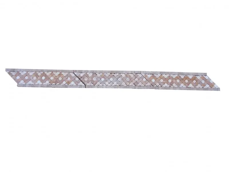 Travertin Mixte Frises Mosaique  1er choix 23,5x6.5x1cm Antique 11 € HT - pièce - 04.webp