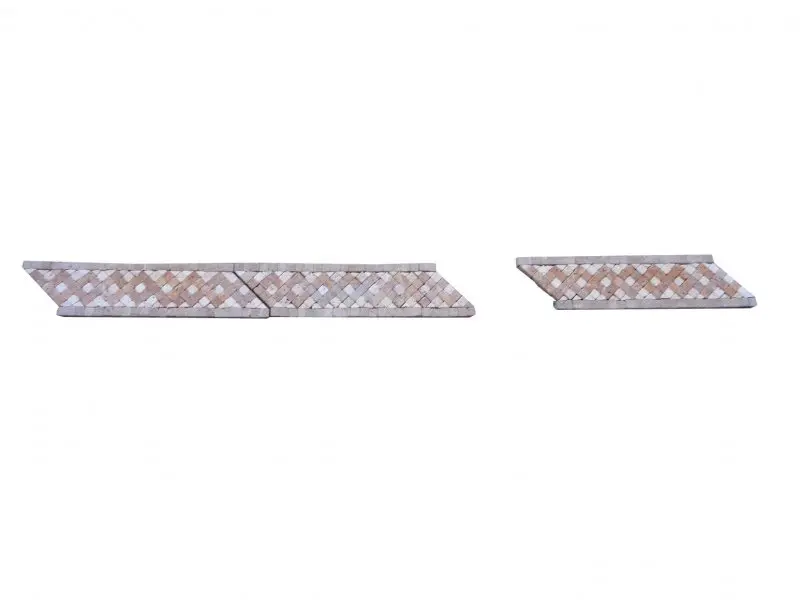 Travertin Mixte Frises Mosaique  1er choix 23,5x6.5x1cm Antique 11 € HT - pièce - 03.webp