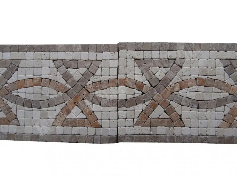 Travertin Mixte  Mosaique Frises 30,5x12,5 cm Antique 15 € HT - piece - 03.webp