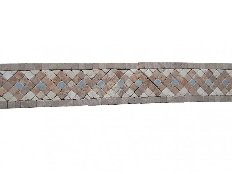 Travertin Mixte  Mosaique Frises 23x6,5 cm Antique 11 € HT - piece - 03.webp