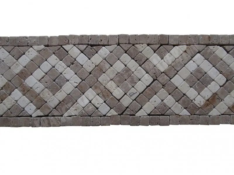 Travertin Mixte Mosaique Frises 28,5x9 cm Antique 14 € HT - piece - 03.webp