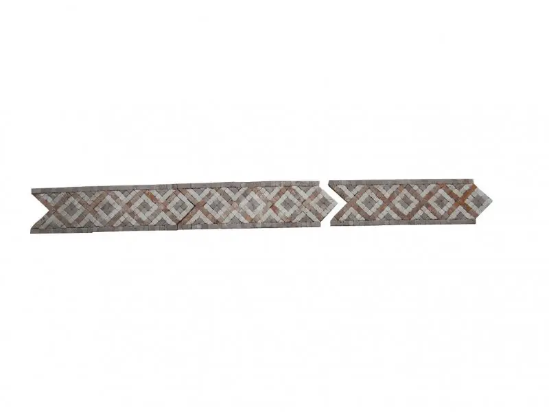 Travertin Mixte Mosaique Frises 28,5x9 cm Antique 14 € HT - piece - 01.webp
