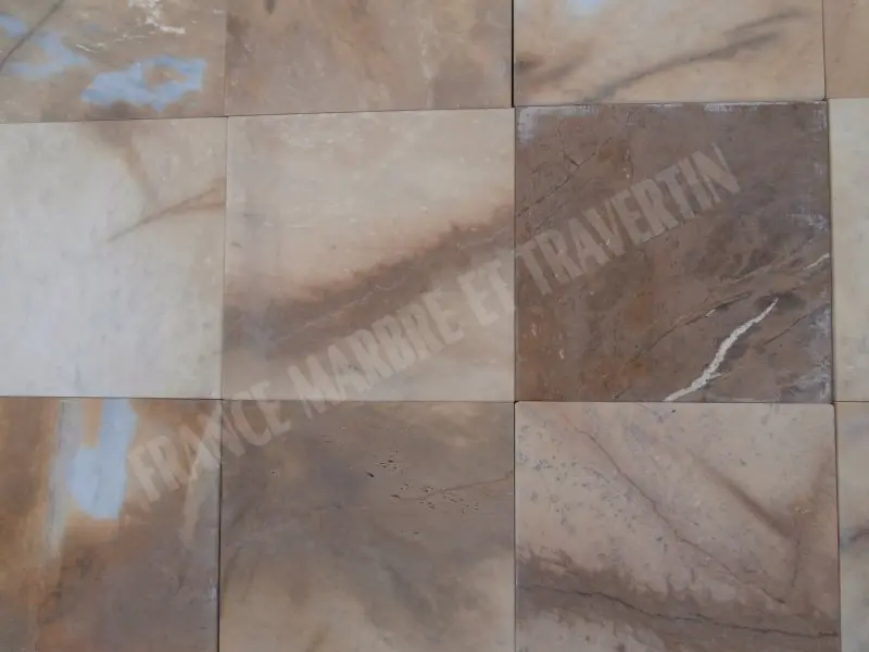 Marbre Jaune Picasso 20,3x20,3x1,25 cm Brossé  Rustique 30 € HT - m² - 02.webp