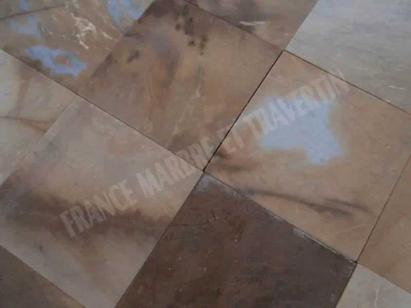 Marbre Jaune Picasso 20,3x20,3x1,25 cm Brossé  Rustique 30 € HT - m² - 03.webp