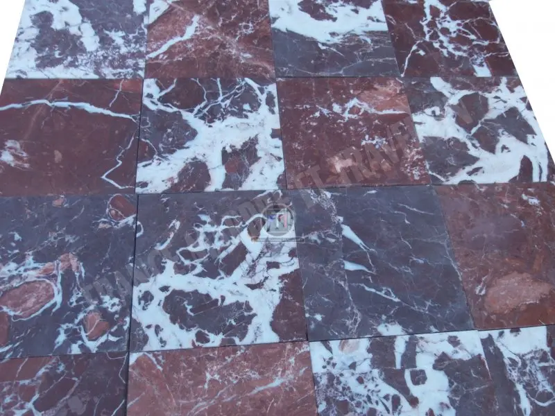 Marbre Rouge Tiger Cerise 30.5x30.5x1 cm Polie 1'er Choix 65 € HT - m² - 01.webp