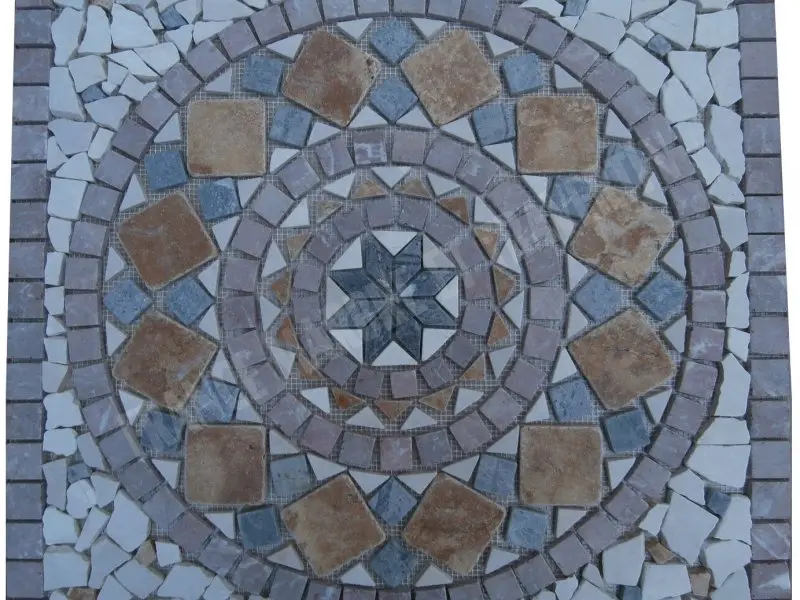 Marbre Mixte Rosaces 61x61 cm Antique 1'er Choix 150 € HT - pièce - 01.webp