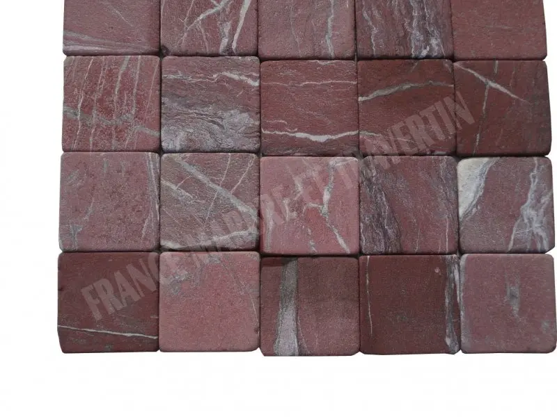 Marbre Bordeaux 10x10x1 cm Antique Rustique 24 € HT - m² - 02.webp