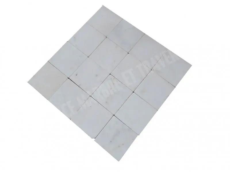 Marbre Afyon Blanc Antique 1'er choix 20 x 20 x 1cm 45 € HT - m² - 01.webp