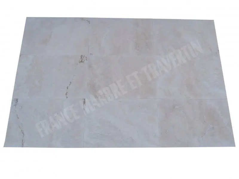 Travertin Ivoire Blanc 40,6x61x1,2 cm Adoucie 1'er choix  47 € HT - m².webp
