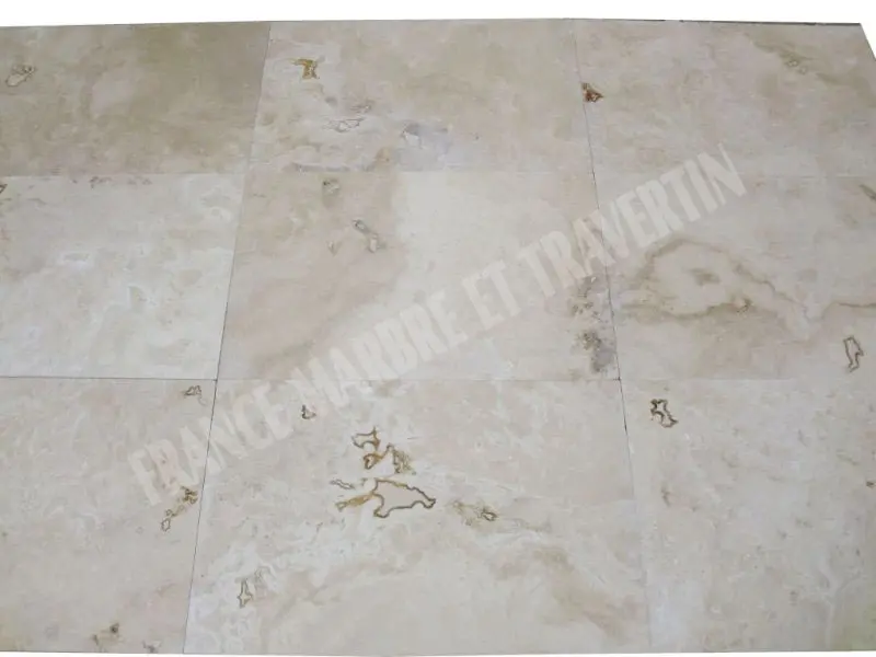 Travertin Clair 40,6x61x1,2 cm Adoucie Rustique 32 € HT-m² - 01.webp