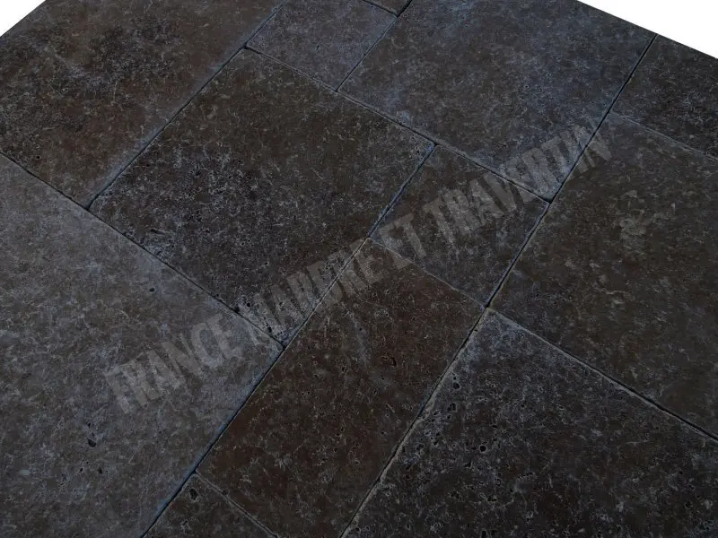Travertin Noce Marron Opus Romain 3 cm Antique 1'er Choix 49 € HT - m² - 03.webp