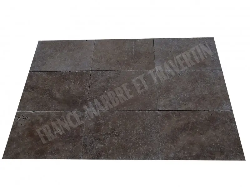 Travertin Noce Marron 40,6x61x1,2 cm Antique 1'er Choix 42 € HT - m².webp