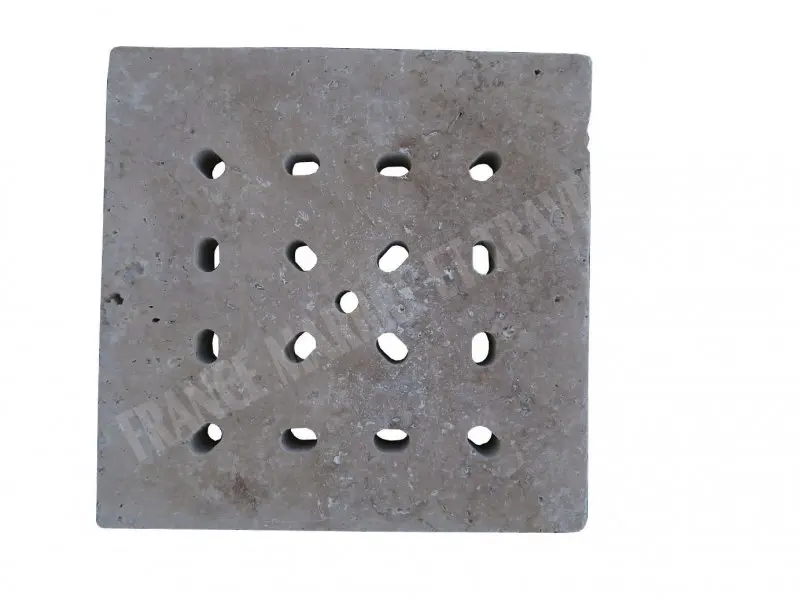 Travertin Beige Grille Siphon Sol 25x25 cm 