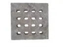 Travertin Beige Grille Siphon Petit Ovale 25x25 cm 