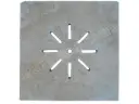 Travertin Beige Grille Siphon Soleil 28x28 cm 