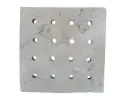 Travertin Beige Grille Siphon Perforé 28x28 cm 