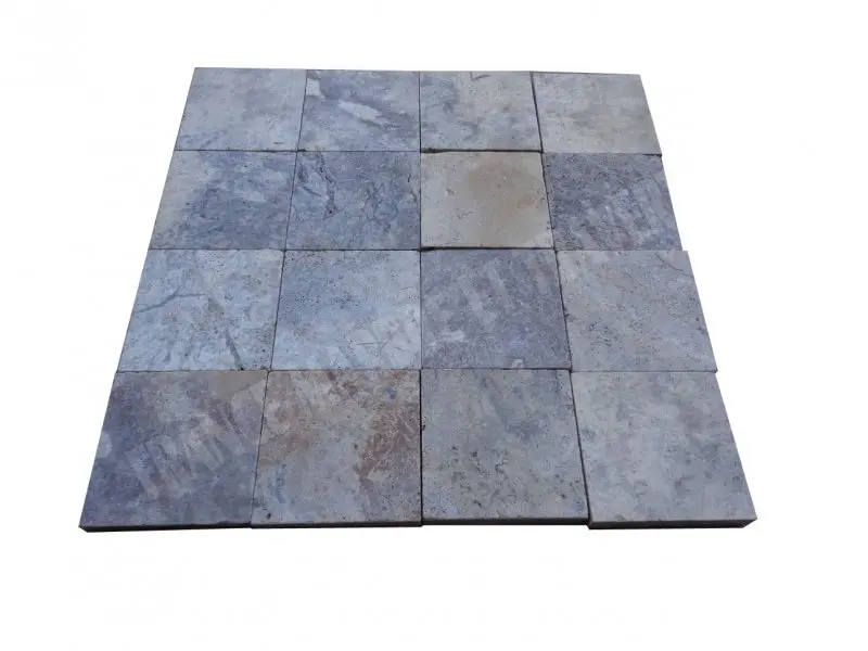 Travertin Silver Pavé 15x15 cm 