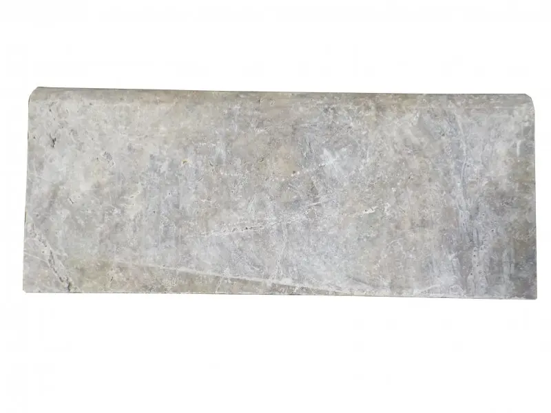 Travertin Silver Bordure 43x18 cm Arrondi 