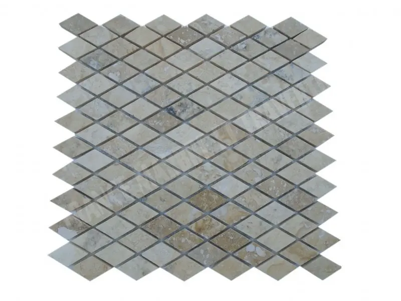 [3127] Travertin Beige Mosaïque Petit Losange 