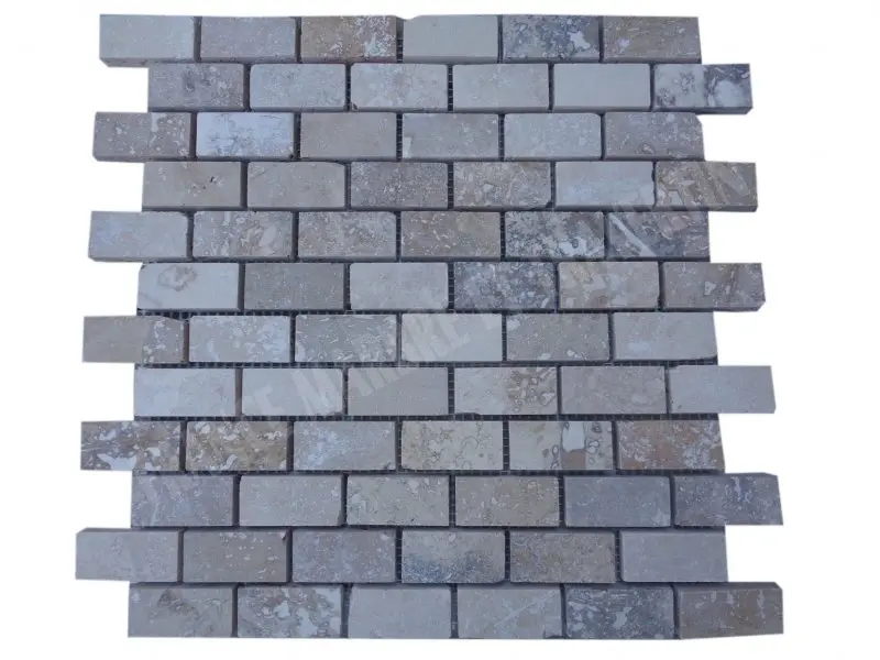 Travertin Philadelphia Mosaïque 2,3x4,8 cm 