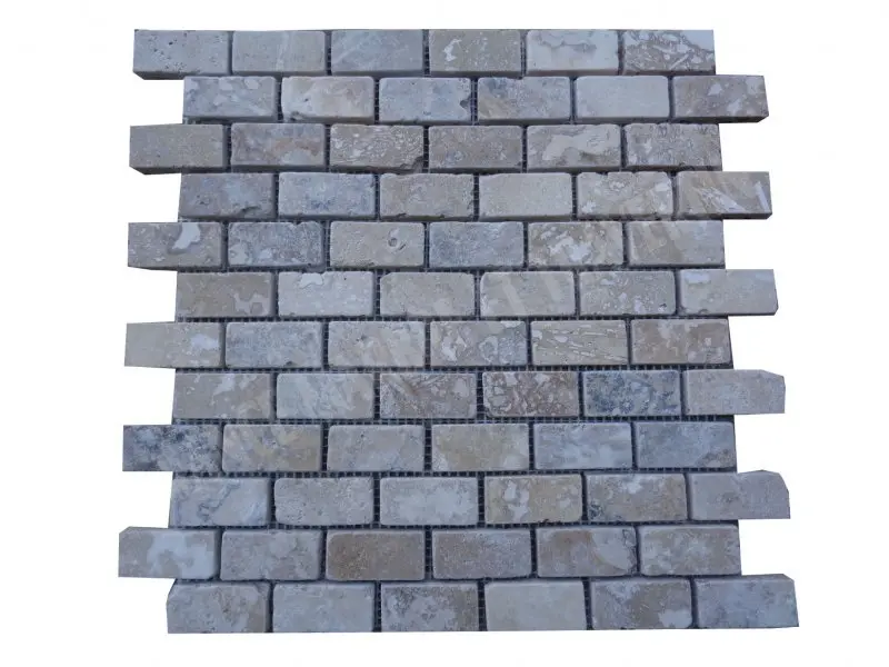 Travertin Philadelphia Mosaïque 2,3x4,8 cm 