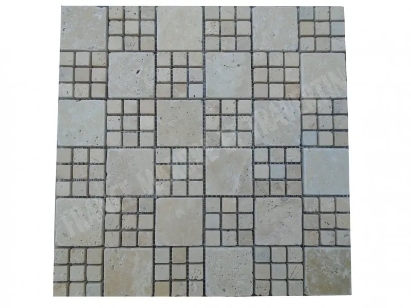 Travertin Beige Mosaïque Modelé Monaco  