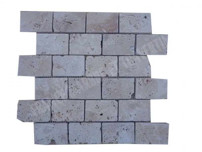 Travertin Beige Mosaïque 4,8x7,5 cm 