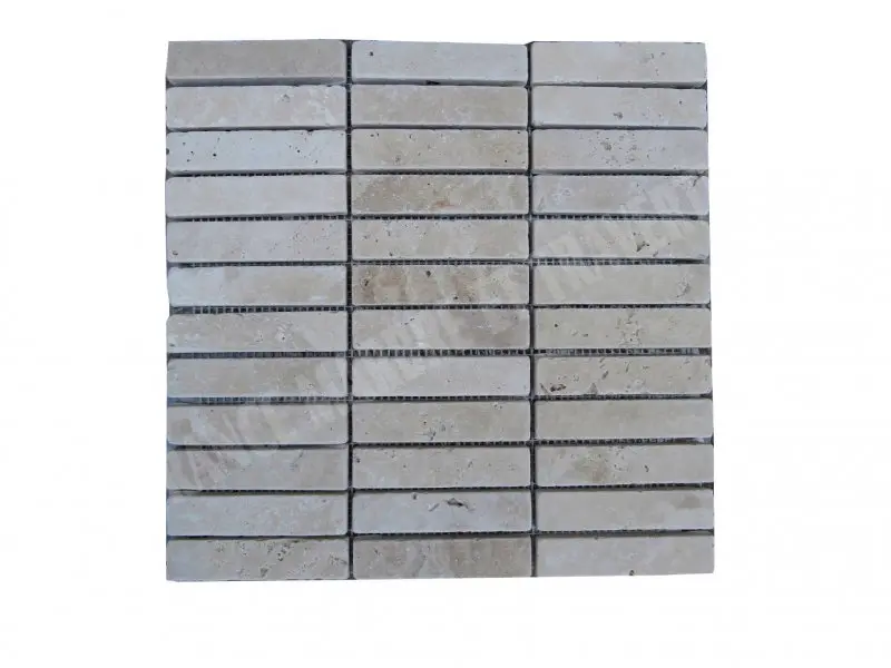 Travertin Beige Mosaïque 2,3x10 cm 