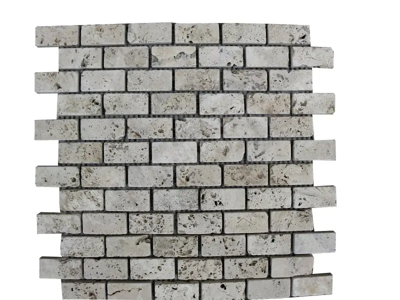 Travertin Beige Mosaïque 2,3x4,8 cm 