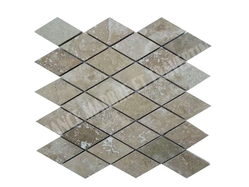 Travertin Beige Mosaïque Modèle Losange 