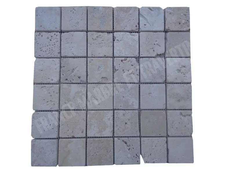 Travertin Beige Mosaïque 4,8x4,8 cm 