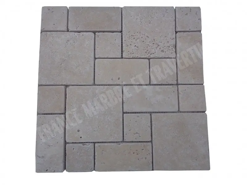 [2841] Travertin Beige Clair Mosaique 3 Format 
