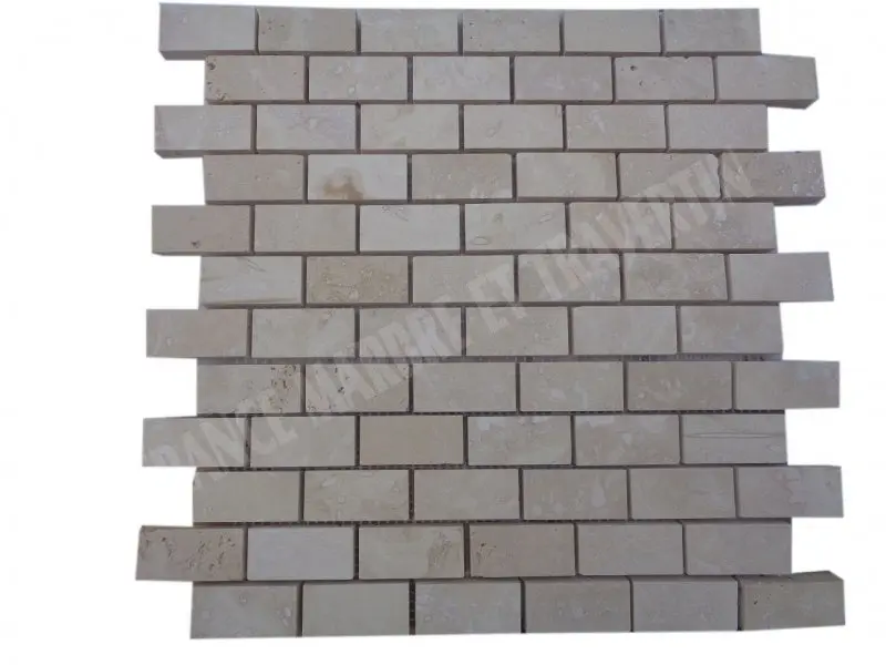 Travertin Beige Clair Mosaique 2,3x4,8 cm 