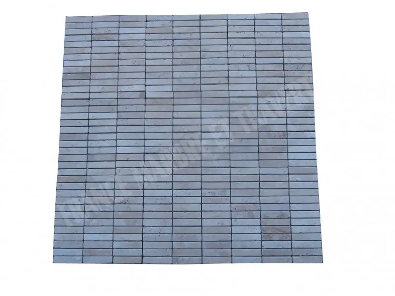 Travertin Beige Clair Mosaïque 2,3x10 cm 
