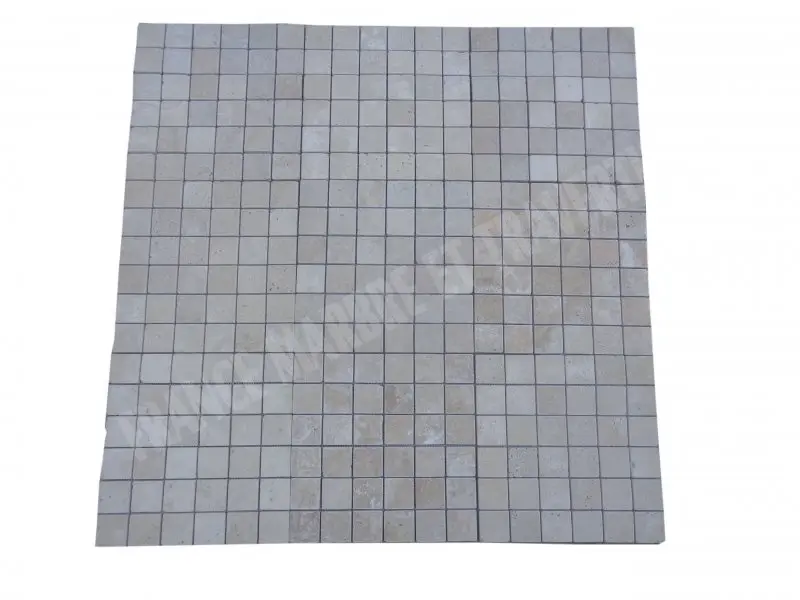 Travertin Beige Clair Mosaïque 4,8x4,8 cm 