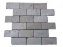 Travertin Ivoire Mosaïque 4,8x10 cm 