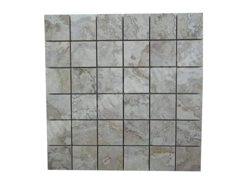 Travertin Ivoire Mosaïque 4,8x4,8 cm 