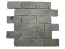 Travertin Silver Mosaïque 4,8x10 cm 