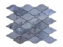 Travertin Silver Arabesque & Motif Mosaïque 30,5x26 cm 