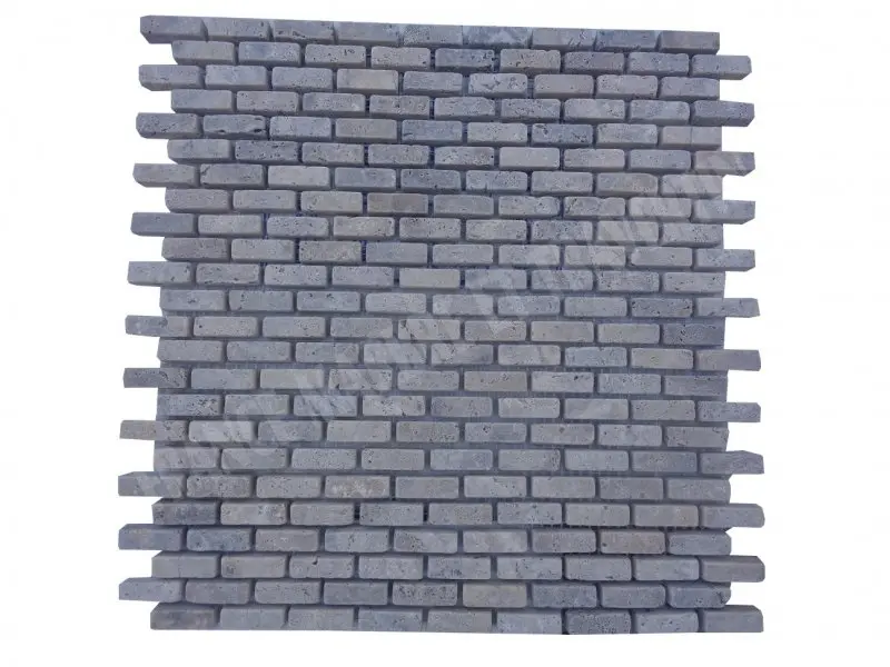 Travertin Silver Mosaique 1x3 cm 