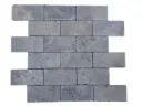 Travertin Silver Mosaïque 4,8x10 cm 